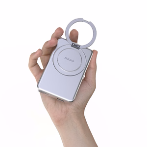 Dudao K28 10000mAh PD 22.5W MagSafe Powerbank metallikotelolla ja rengasjalustalla - harmaa