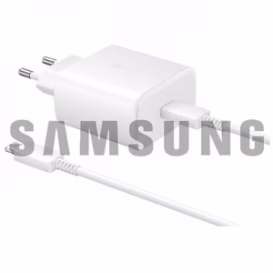 USB kaapeli Samsung EP-T4511 valkoinen 45W (sis. pakkaus) + Type-C 180cm kaapeli / 100% Aito /