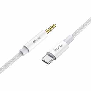 Äänisovitин Hoco (UPA19) USB-C - 3,5mm 1m hopeinen