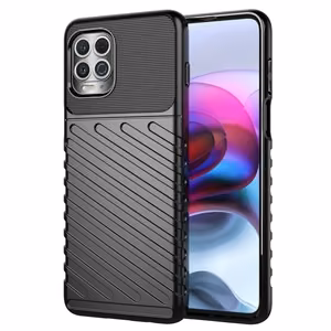Thunder Case Joustava Kova Rugged Cover TPU Kotelo Motorola Moto G100 / Edge S musta