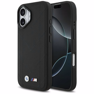 BMW M Quilted Logo MagSafe Suojakuori iPhone 17:lle - Musta