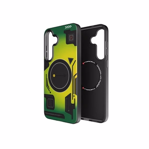 Suojakuori Samsung S25 PLUS:lle Forcell F-Protect Levels Dual Layer 4D MagSafe-yhteensopiva Military Drop-Test cyber green
