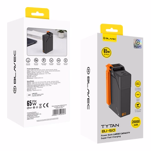Blavec BJ-50 Tytan -varavirtalähde, 20 000 mAh, 65 W, 2× USB-C (PBBJ50A), musta