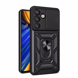 Hybrid Armor Camshield with Stand and Camera Cover for Nothing Phone (3a) 5G - Black