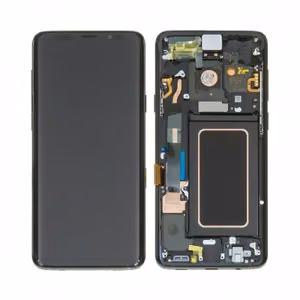 LCD-näyttö, yhteensopiva Samsung G965 S9 Plus kehyksellä / Midnight Black / HQ