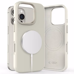 Tech-Protect Silicone PU MagSafe iPhone 16 Pro Case - Beige