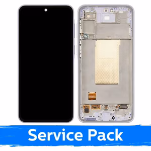LCD-näyttö, yhteensopiva Samsung A376 A37 5G -mallin kanssa, kehyksellä / valkoinen / (huoltopaketti)