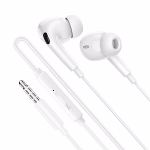 Borofone Earphones BM100 Pro Fuente with microphone white