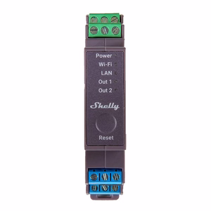 Shelly Pro 2 DIN-kisko 2-kanavainen rele, WiFi/LAN
