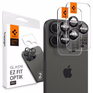 Spigen Glas.tR EZ Fit Optik kamerasuoja iPhone 14 Pro / Pro Max / 15 Pro / Pro Max / 16 Pro / Pro Max 17 Pro / 17 Pro Max - musta 2 kpl.
