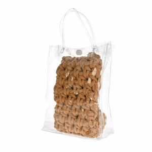 Neulottu puhelinlaukku malli 1 beige
