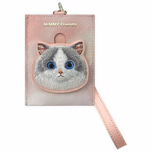 NIMMY 3in1-setti puhelinlaukku + Lompakko + GPS-suoja BIG EYED PET 2.0 Kissa vaaleanpunainen