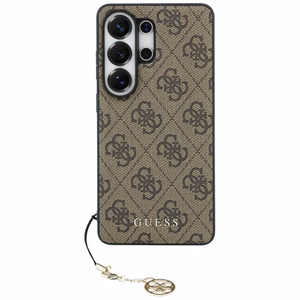 Guess 4G Classic Logo Charm MagSafe Suojakuori Samsung Galaxy S26 Ultra ruskea
