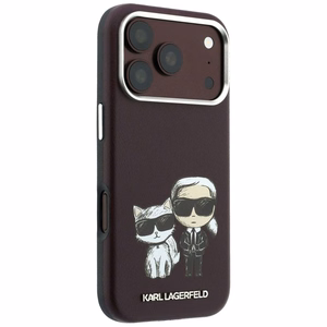 KARL LAGERFELD -kotelo mallille IPHONE 18 Pro /17 Pro MagSafe-yhteensopiva (Bodies Sketch) (väri: viininpunainen)