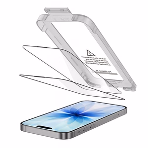 Tech-Protect Quick Set+ 2-pack karkaistu lasi iPhone 17:lle - musta