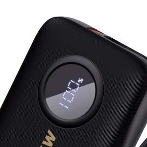 Dudao K14 10000mAh tehopankki USB-C / Lightning-kaapeleilla - musta