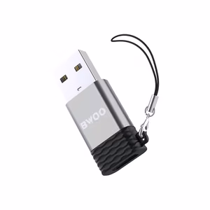 BWOO adapteri USB-C - USB harmaa OTG BZ-38