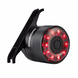Rockbros Q1 polkupyörän takavalo 7 värin LED + USB-C - USB-A kaapeli - musta