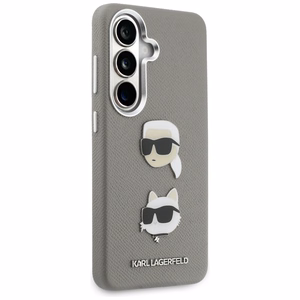 Karl Lagerfeld Suojakuori Saffiano Double Heads Metal Samsung Galaxy S26:lle hopeinen