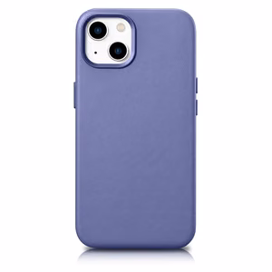 iCarer Nahkakotelo Aitoa nahkaa iPhone 14 Plus Light Purple (MagSafe-yhteensopiva)