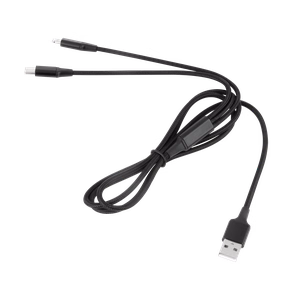 2-in-1 USB-A–USB-C/Lightning-kaapeli, 1 m