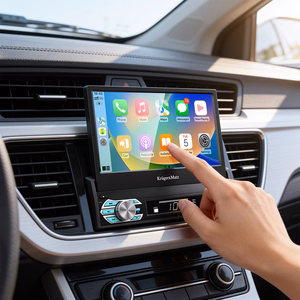 Kruger&Matz KM2018 -autoradio ulosvedettävällä 7 tuuman näytöllä, CarPlay/Android Auto