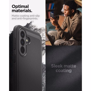Spigen Rugged Armor -suojakuori Samsung Galaxy A37 5G:lle - musta