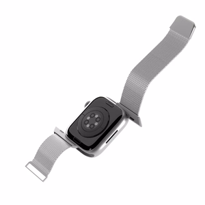 Puro Milanese Ruostumaton teräs Hihna Apple Watch 42 / 44 / 45 / 49 mm:lle - Hopeinen