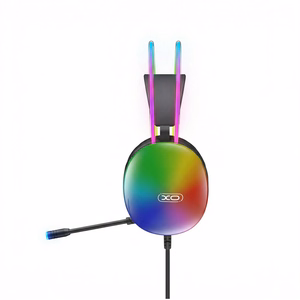 XO langalliset kuulokkeet GE11 jack 3,5mm - USB-A musta RGB mikrofoni