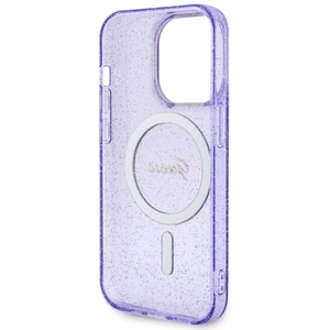 Guess GUHMP14XHCMCGU iPhone 14 Pro Max 6.7" purple/purple hardcase Glitter Gold MagSafe