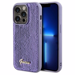 Guess Sequin Script Metal -suojakuori iPhone 14 Pro Maxille - violetti