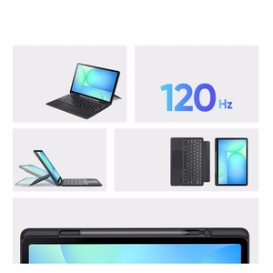 Dux Ducis DK -sarjan näppäimistökotelo Samsung Tab S10 FE+ (Plus) -mallille taustavalaistuksella, musta