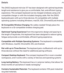 ZAGG Pro Keyboard 12 inch, hiilenharmaa, UK (langaton lataus latausalustalla)