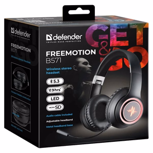 DEFENDER BLUETOOTH kuulokkeet FREEMOTION B571 mustat LED