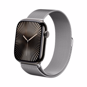 Crong Milano Steel stainless-steel strap for Apple Watch 44 / 45 / 46 / 49 mm, silver
