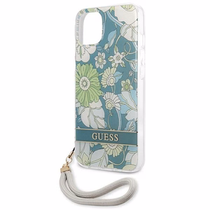 Guess GUHCP13SHFLSN iPhone 13 mini 5.4" vihreä/vihreä kovakotelo Kukkahihna