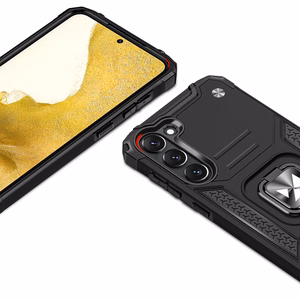 Wozinsky Ring Armor suojakuori Samsung Galaxy S23+:lle panssaroitu kuori magneettinen pidike rengas musta
