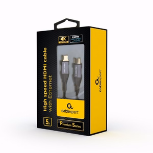 Gembird CCBP-HDMI-5M HDMI-kaapeli HDMI Type A (Standard) harmaa