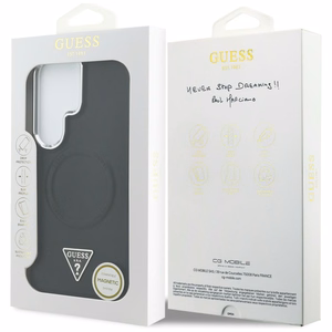 Guess Suojakuori Embossed Ring Triangle Logo MagSafe Samsung Galaxy S26 Ultra:lle musta