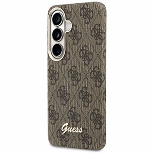 Guess suojakuori 4G Script MagSafe Samsung Galaxy S26:lle ruskea