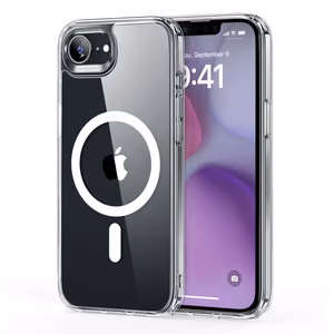 ESR Classic Hybrid Halolock MagSafe Suojakuori iPhone 16e / 17e:lle - läpinäkyvä