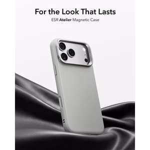 ESR Atelier -suojakuori laitteelle iPhone 18 Pro / 17 Pro, tuella, MagSafe-yhteensopiva – harmaa