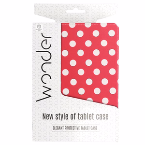 Wonder Canvas tablettikotelo 13 tuumaa punainen pilkukuvio