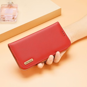 Dux Ducis Hivo Nahka Flip Cover Aidon nahan lompakko korteille ja asiakirjoille iPhone 14 Pro Ruskea