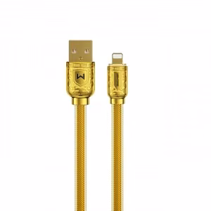 USB-kaapeli WK Design Golden Series kultainen Lightning 100cm (enintään 6A)