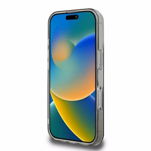 Guess Suojakuori iPhone 16 Pro:lle MagSafe-yhteensopiva GUHMP16LHFWFCK (IML Flowers Wreath) musta