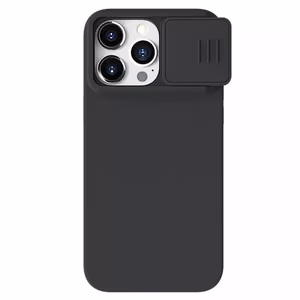 Nillkin CamShield Silky Silikonikotelo iPhone 15 Plus (musta)