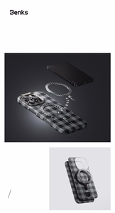 Benks Magneettinen Armor Vichy Kevlar Suojakuori (RF66) iPhone 16 Pro Max:lle punainen