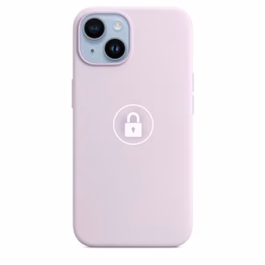 Puhelimen suojakuori Silicone Case v2 iPhone 14 Plus:lle, Lilac, pakkauksessa