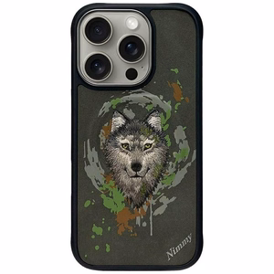 Nimmy Wolf MagSafe Suojakuori iPhone 16 Pro Max:lle - tummanharmaa